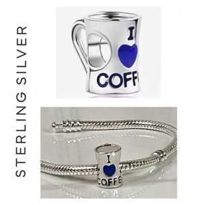 🌟 925 Sterling Silver Coffee Cup Charm